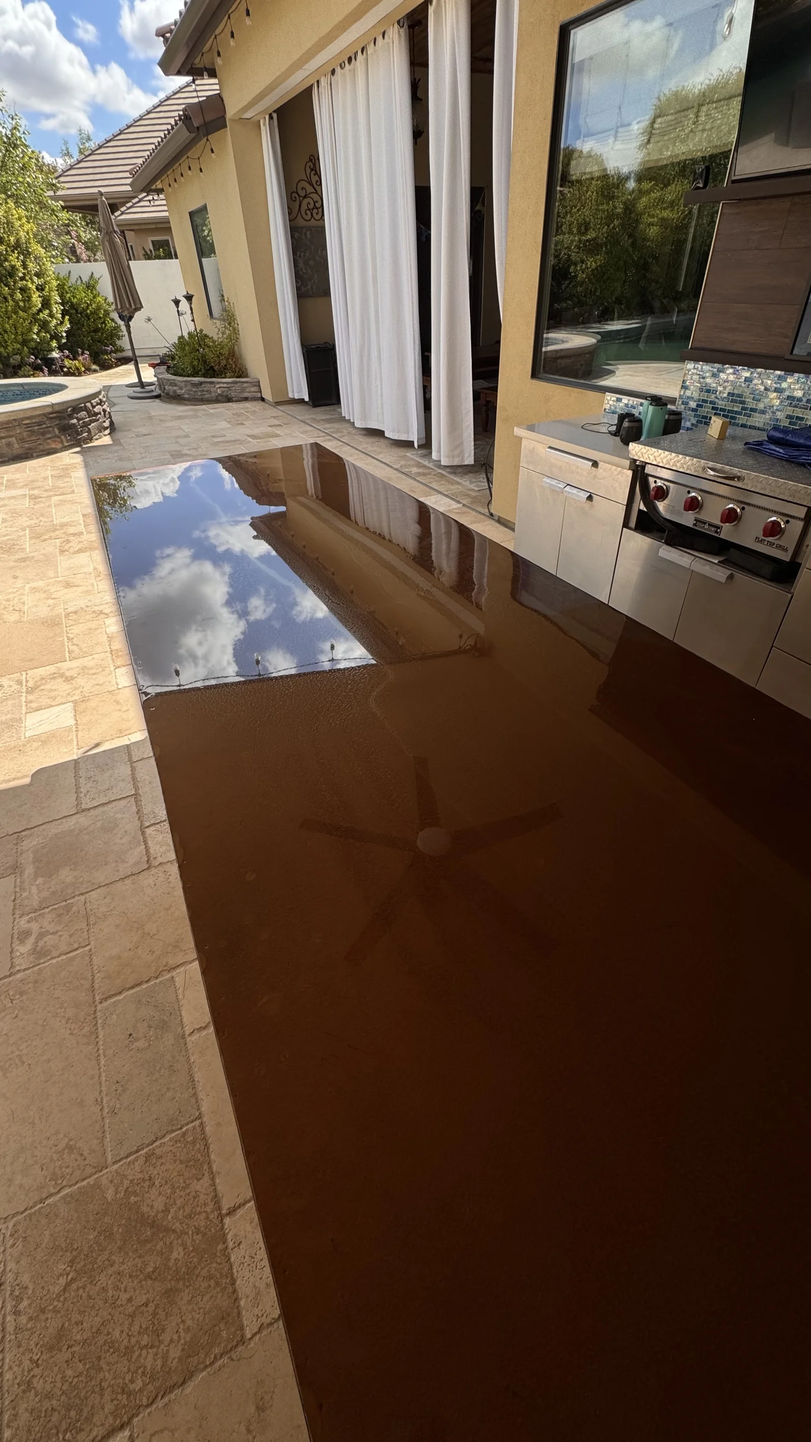 LuxPro Epoxy luxury metallic pool deck